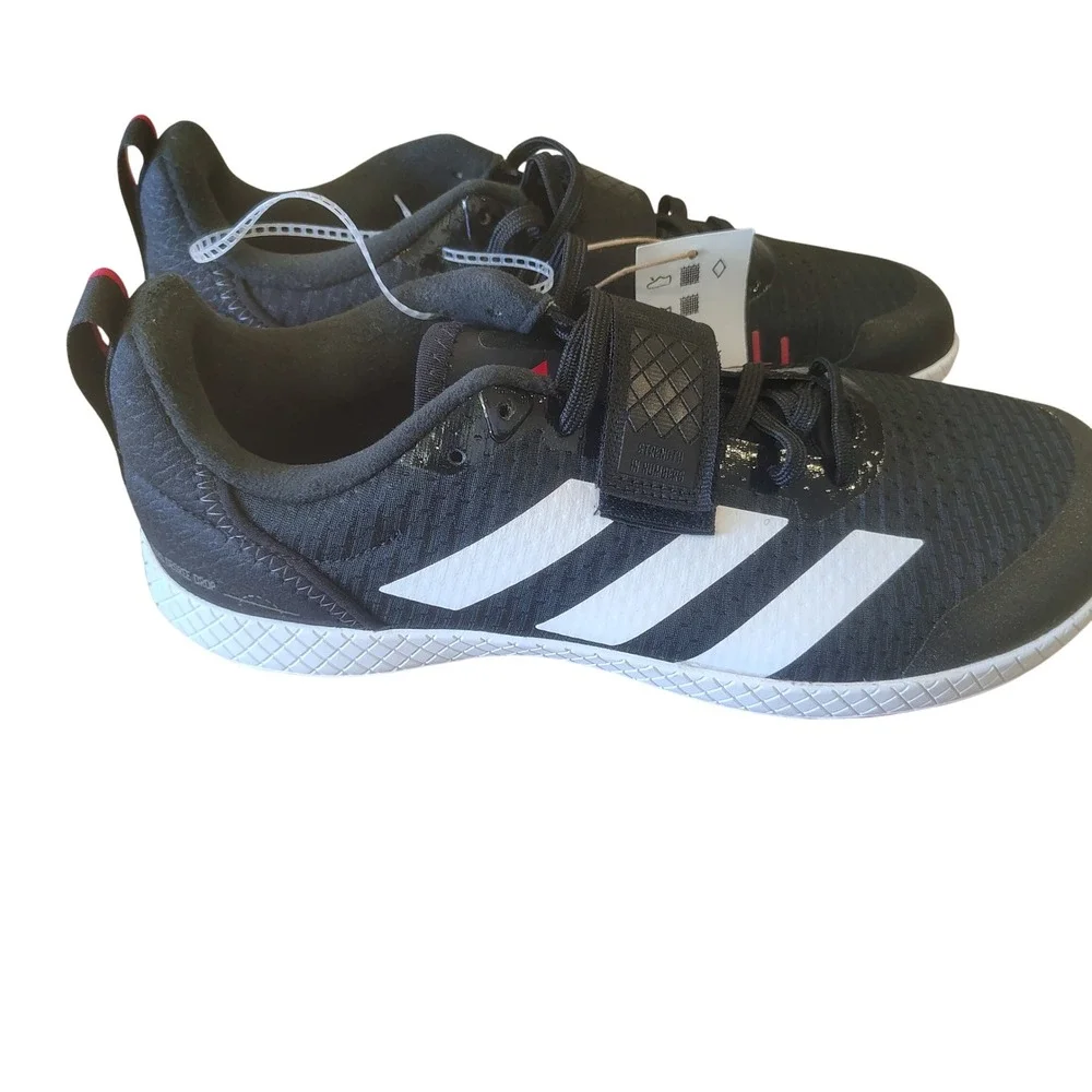 Adidas The Total‎ Weightlifting Shoes Mens 8 Womens 9 Black White Red GW6354